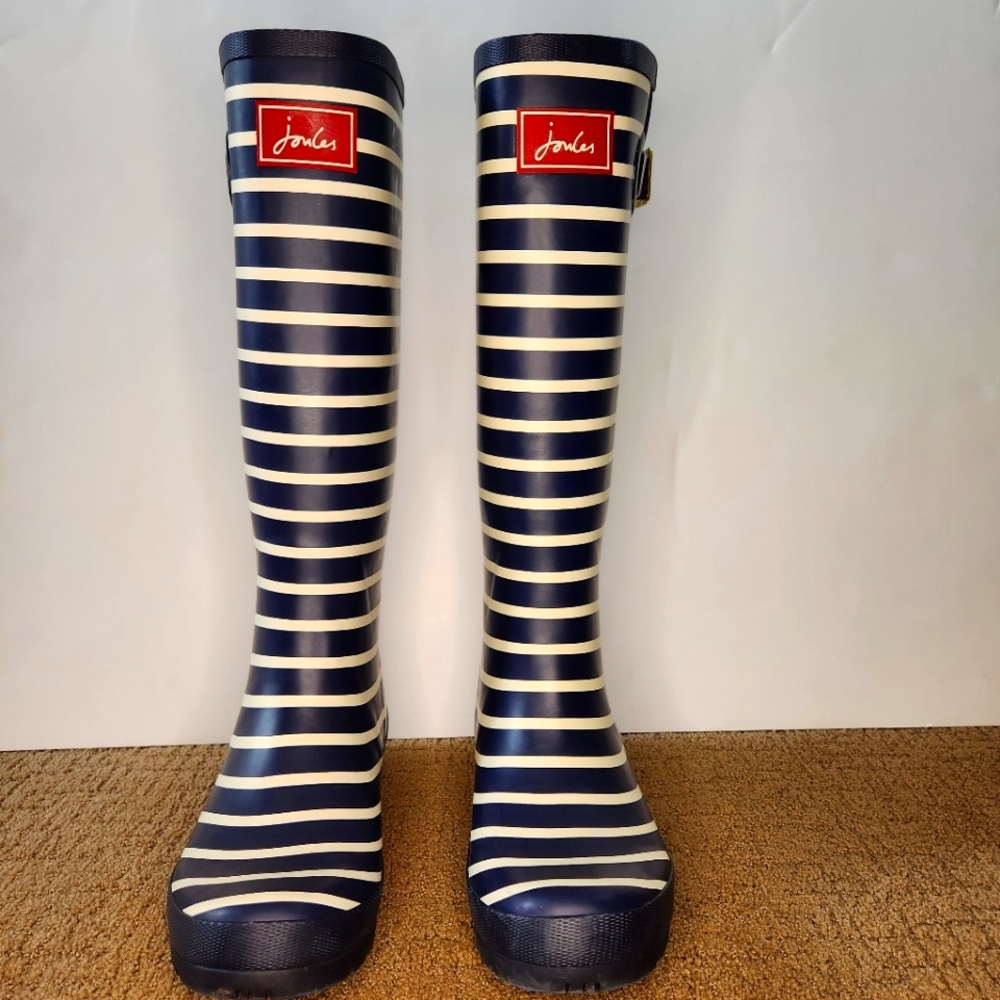 Joules printed Rain Boots with adjustable side gusset
